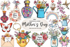 Floral Mothers Day Clipart Bundle 1 - CraftNest - Digital Crafting and Art