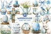 Neutral White Easter Clipart Bundle