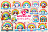 Kawaii Rainbow Stickers Sticker Clipart Bundle