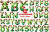 Christmas Reindeer Alphabet Clipart Bundle