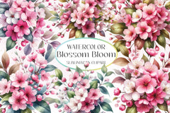 Blossom Bloom Clipart Bundle - CraftNest - Digital Crafting and Art