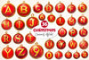 Christmas Ornaments Alphabet Clipart Bundle