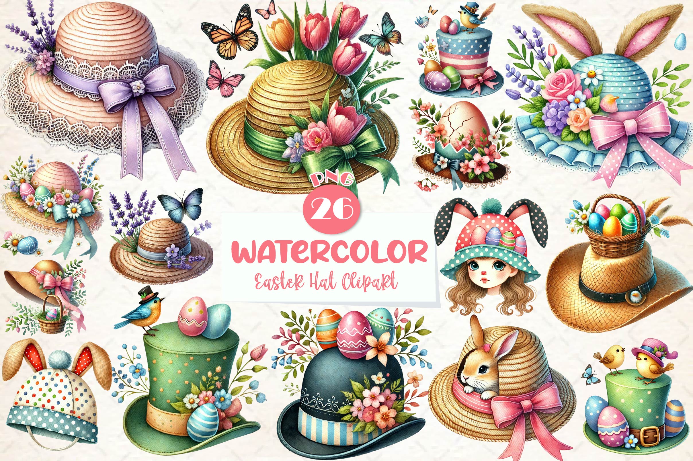 Easter Hat Clipart Bundle - CraftNest - Digital Crafting and Art