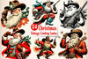Vintage Christmas Cowboy Santa Clipart Bundle