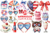 Coquette 4th Of July Clipart Bundle