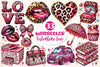 Valentine Love Leopard Clipart Bundle