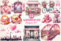 Parisian Love Clipart Bundle - CraftNest - Digital Crafting and Art