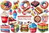 Patriotic Party Foods Clipart Bundle