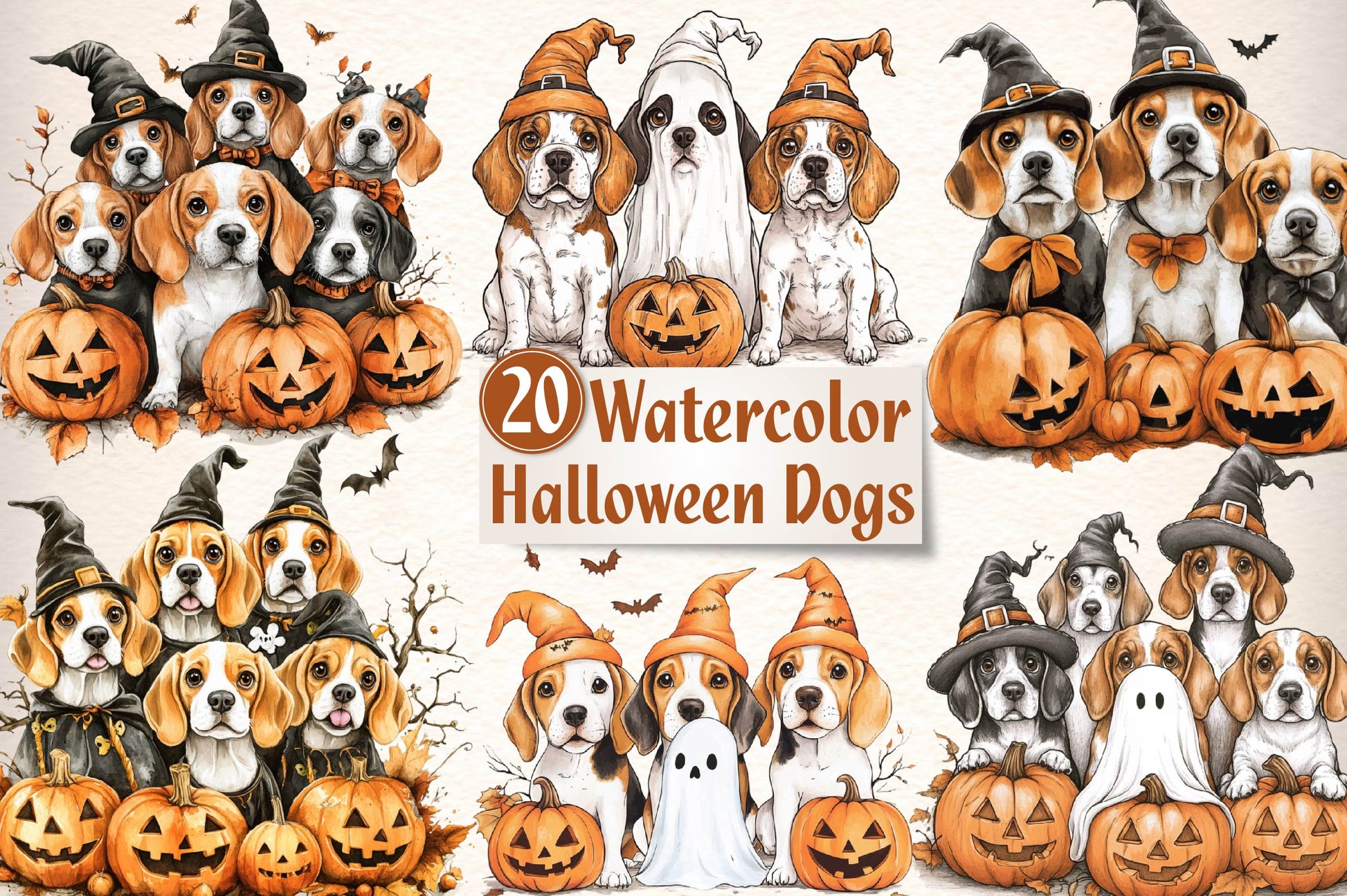 Dogs Halloween Costumes Clipart Bundle - CraftNest - Digital Crafting and Art