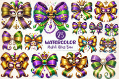 Mardi Gras Bow Clipart Bundle - CraftNest - Digital Crafting and Art
