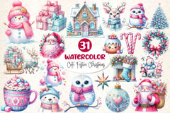 Cute Festive Christmas Clipart Bundle - CraftNest - Digital Crafting and Art