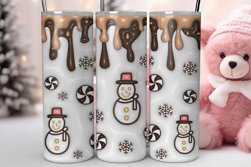 3D Christmas Inflated Tumbler Bundle 8 - CraftNest - Digital Crafting and Art