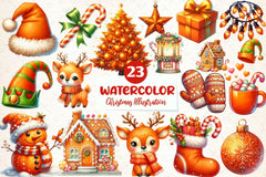 Cute Illustration Christmas Clipart Bundle - CraftNest - Digital Crafting and Art