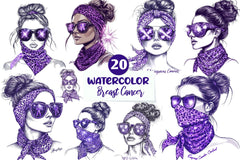 Breast Cancer Awareness Clipart Bundle 1 - CraftNest - Digital Crafting and Art