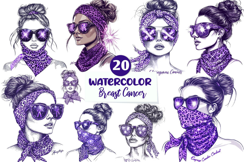 Breast Cancer Awareness Clipart Bundle 1 - CraftNest - Digital Crafting and Art