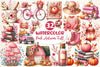 Pink Autumn Fall Clipart Bundle