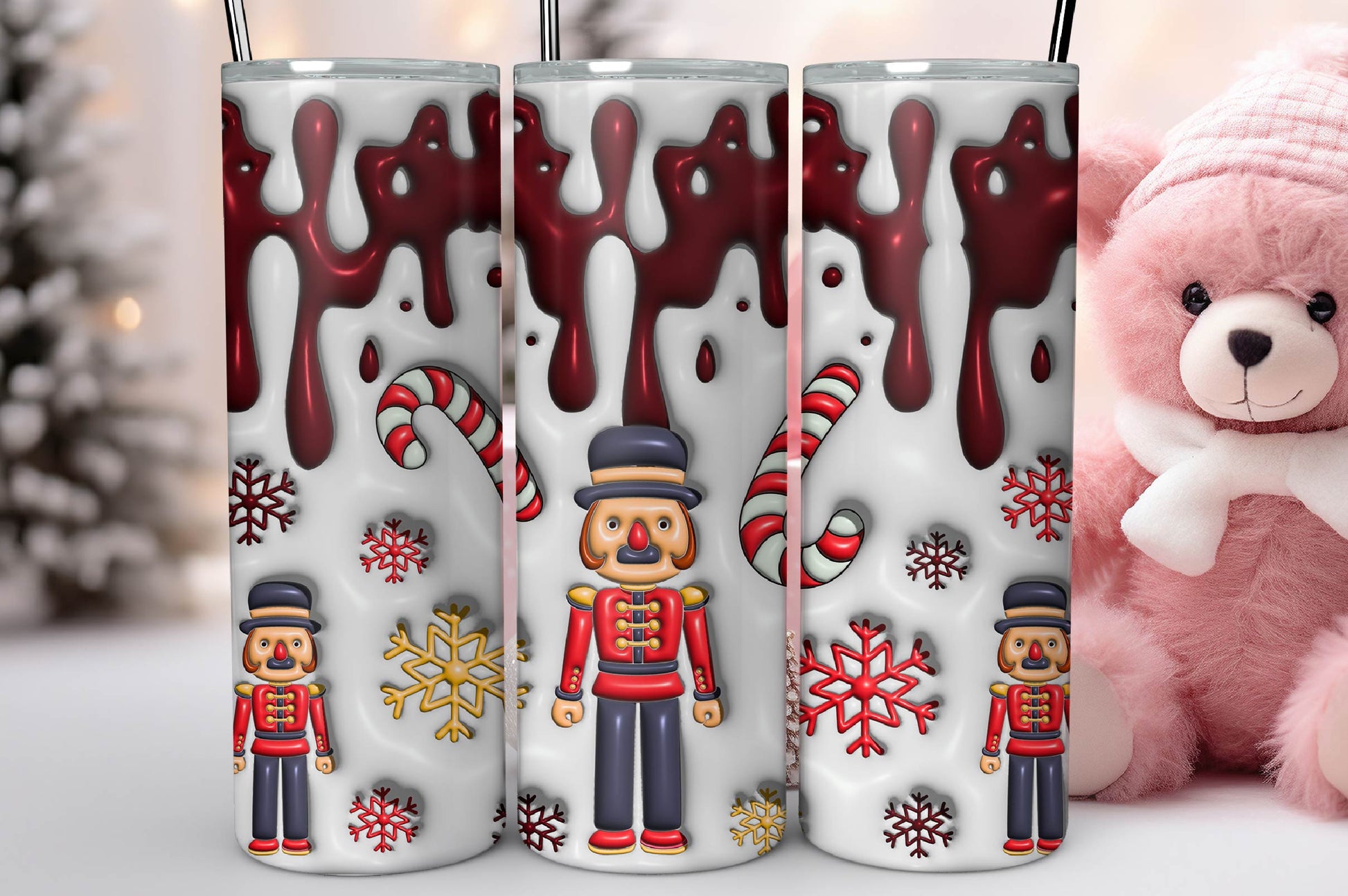 3D Christmas Inflated Tumbler Bundle 13 - CraftNest - Digital Crafting and Art