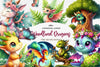 Cute Woodland Dragons Clipart Bundle