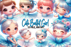 Cute Ballet Girl Clipart Bundle - CraftNest - Digital Crafting and Art