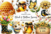Black & Yellow Spring Clipart Bundle