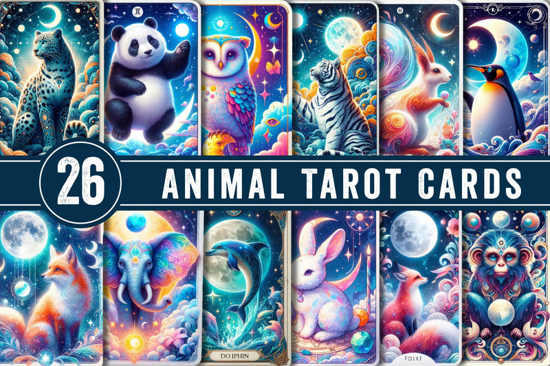 Animal Tarot Cards Clipart Bundle - CraftNest - Digital Crafting and Art