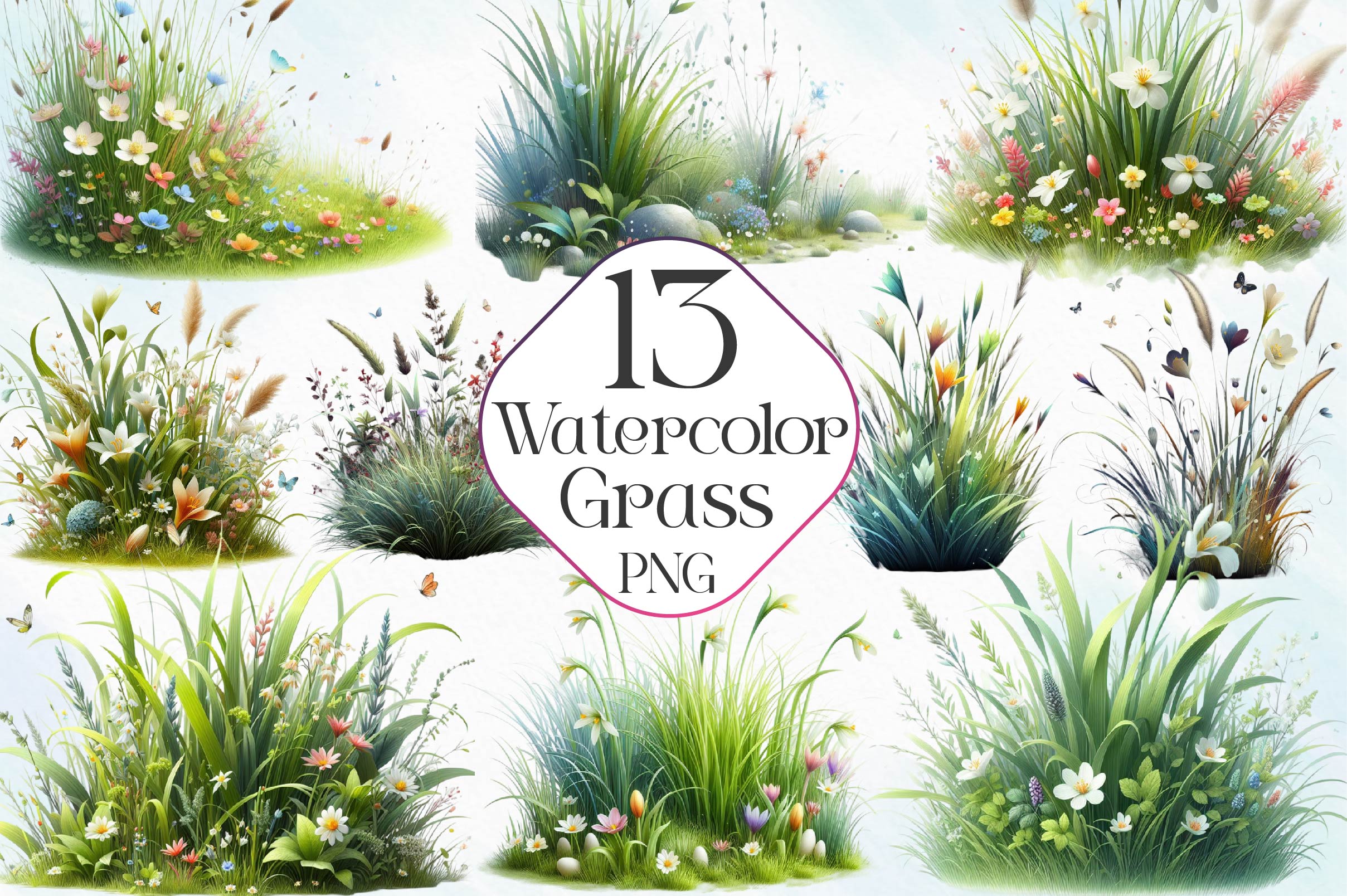 Grass Clipart Bundle - CraftNest - Digital Crafting and Art