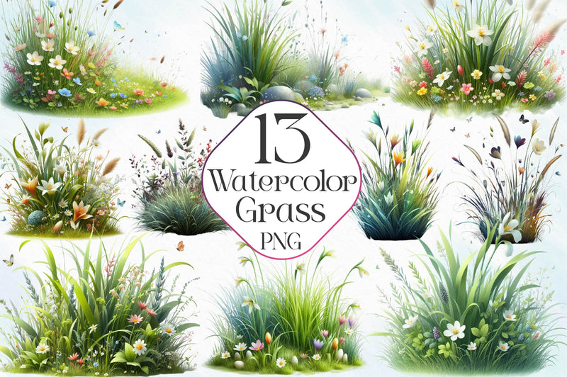 Grass Clipart Bundle - CraftNest - Digital Crafting and Art