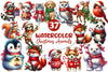 Christmas Cute Animals Clipart Bundle 1