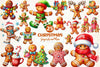 Christmas Gingerbread Man Clipart Bundle
