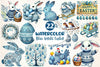 Blue Nordic Easter Clipart Bundle