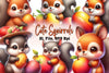 Cute Squirrels Clipart Bundle