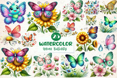 Spring Butterfly Clip Art Clipart Bundle - CraftNest - Digital Crafting and Art