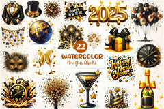 New Year Clipart Bundle - CraftNest - Digital Crafting and Art