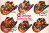 Christmas Cowboy Hat Clipart Bundle