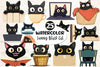 Black Cat Peeking Clipart Bundle 3