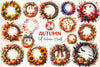 Fall Wreath Autumn Wreath Clipart Bundle