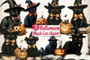 Halloween Black Cat Clipart Bundle 2
