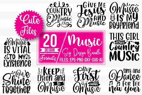 Music SVG Bundle 2 - CraftNest - Digital Crafting and Art