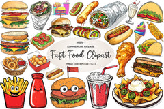 Fast Food Clipart Bundle - CraftNest - Digital Crafting and Art