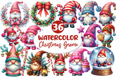 Christmas Gnome Clipart Bundle 7 - CraftNest - Digital Crafting and Art