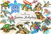Summer Hedgehog Clipart Bundle 1