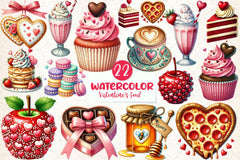 Valentines Day Food Clipart Bundle - CraftNest - Digital Crafting and Art
