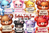 Birthday Teddy Bear Clipart Bundle