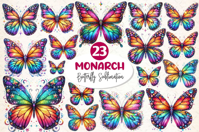 Monarch Butterfly Clipart Bundle - CraftNest - Digital Crafting and Art