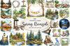 Spring Riverside Camping Clipart Bundle