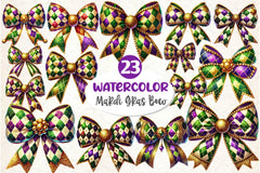 Mardi Gras Coquette Bow Clipart Bundle 2 - CraftNest - Digital Crafting and Art