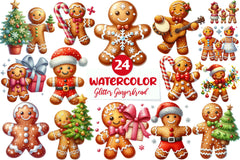 Glitter Gingerbread Man Clipart Bundle - CraftNest - Digital Crafting and Art
