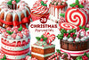 Peppermint Cakes Clipart Bundle