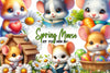 Spring Mouse Clipart Bundle