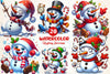 Funny Christmas Snowman Clipart Bundle 1